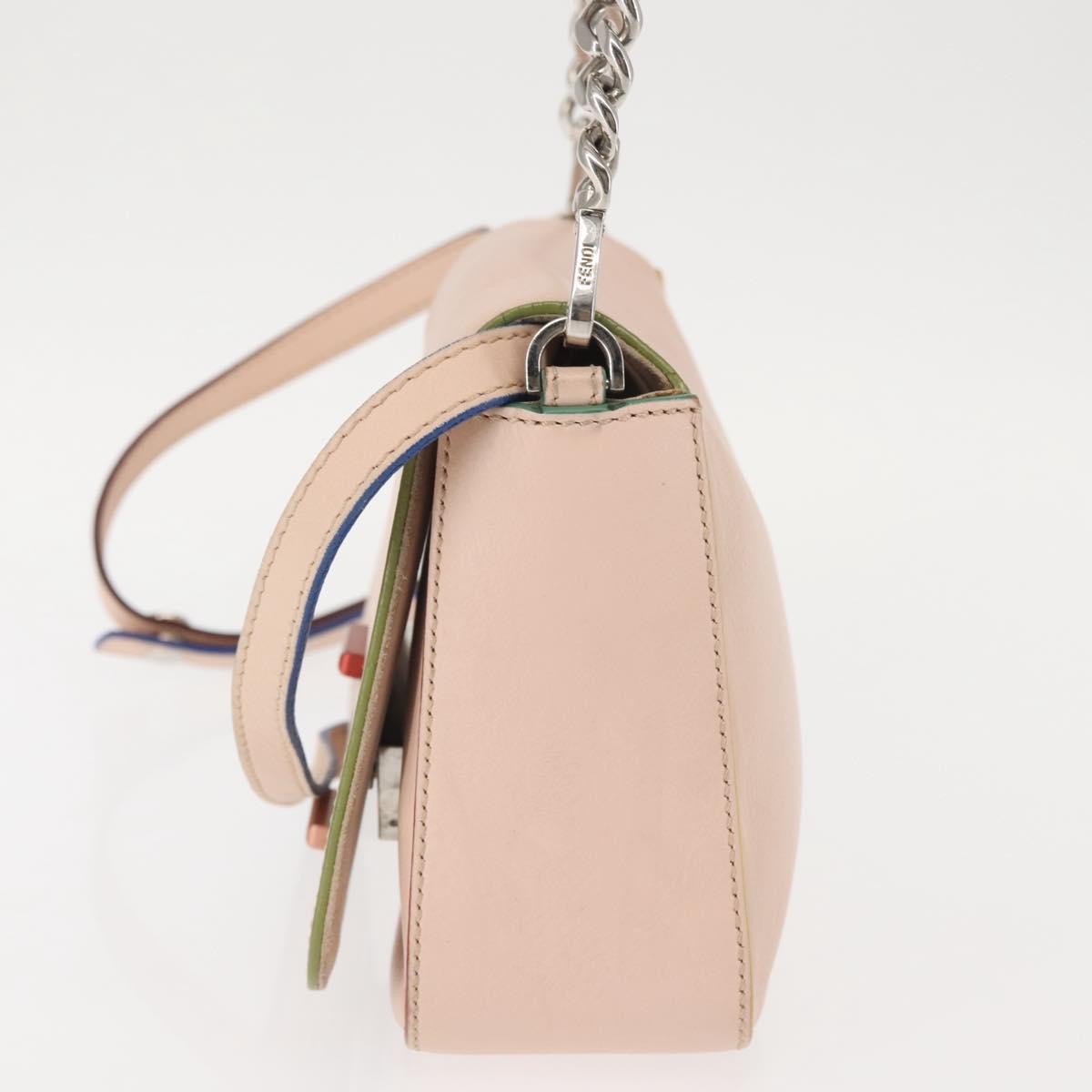 Fendi Fendi 3Baguette Convertible Crossbody Calfskin Small Roze