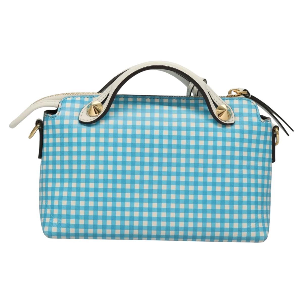 Fendi Fendi By The Way Satchel Printed Leather Small Blauw