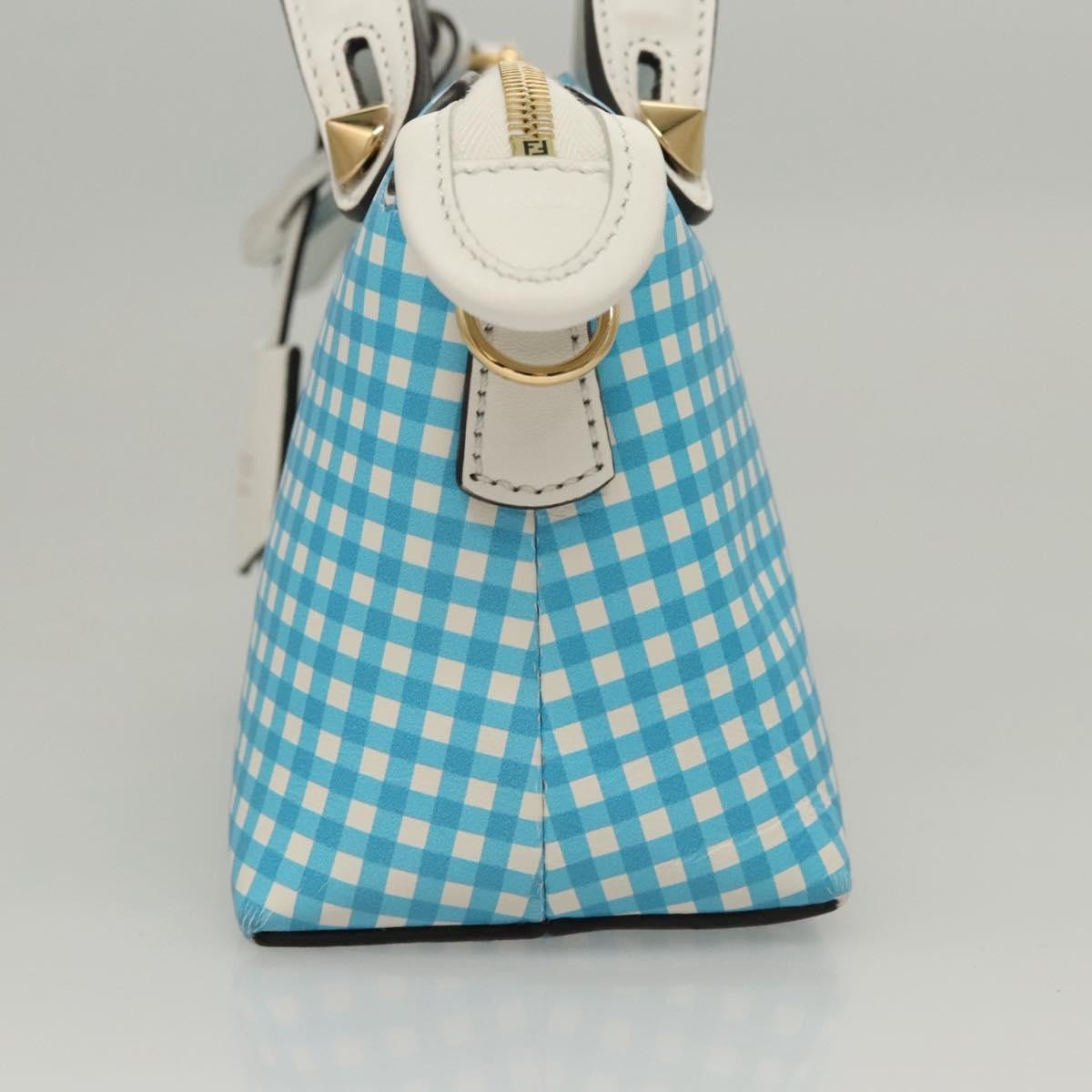 Fendi Fendi By The Way Satchel Printed Leather Small Blauw