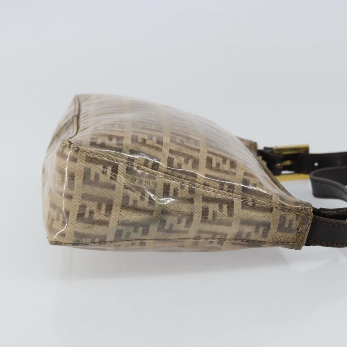 Fendi Fendi Vintage Shoulder Bag Zucca Canvas Small Beige