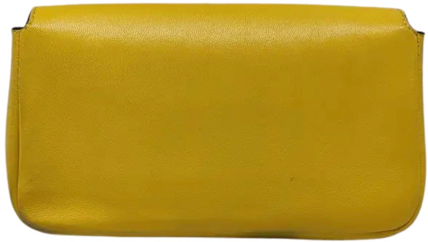 Fendi Baguette Leather Micro Geel
