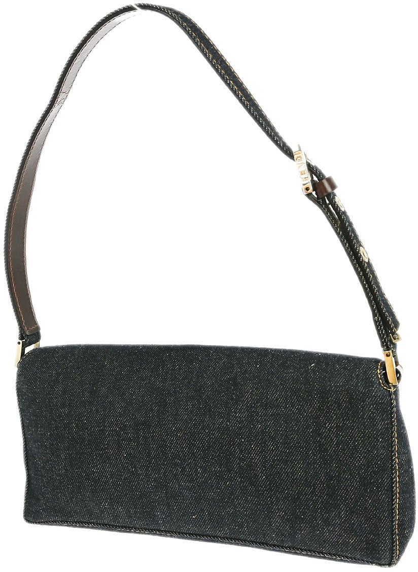 Fendi Fendi Vintage Shoulder Bag Denim Navy