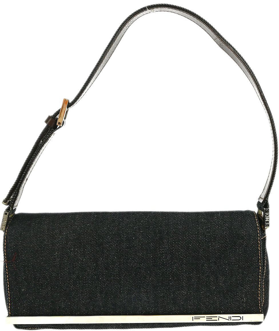 Fendi Fendi Vintage Shoulder Bag Denim Navy