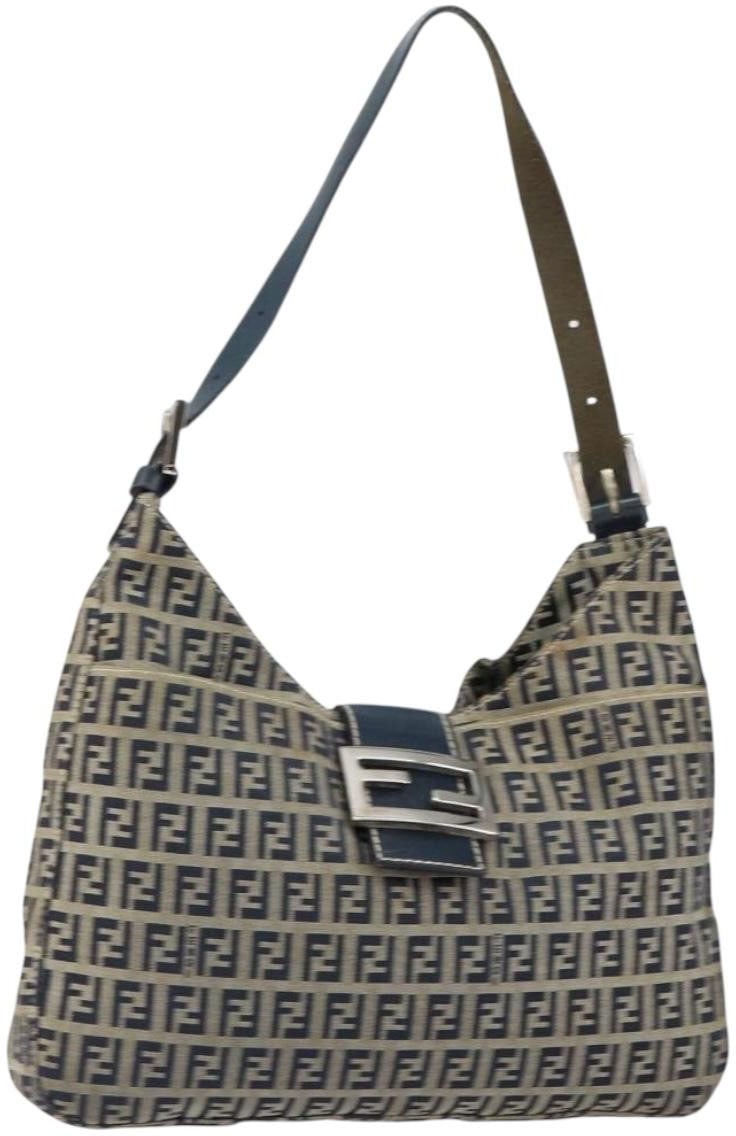Fendi Fendi Vintage Hobo Zucchino Canvas Mini Navy