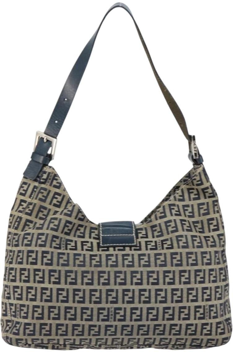 Fendi Fendi Vintage Hobo Zucchino Canvas Mini Navy