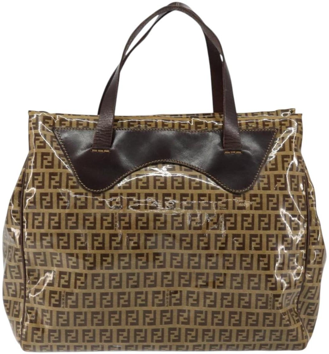 Fendi Fendi Zip Tote Canvas Beige