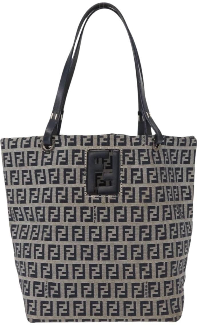 Fendi Fendi Shopping Tote Zucchino Canvas Navy