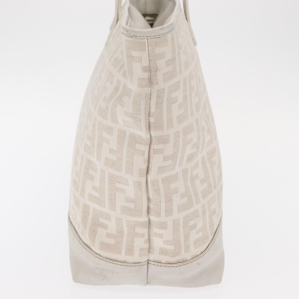 Fendi Fendi Roll Tote Zucca Canvas and Leather Large Beige