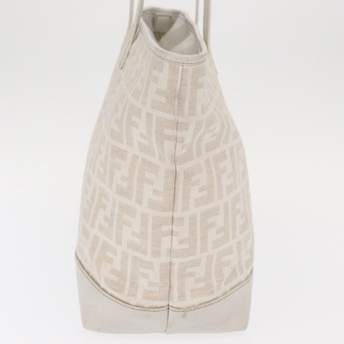 Fendi Fendi Roll Tote Zucca Canvas and Leather Large Beige