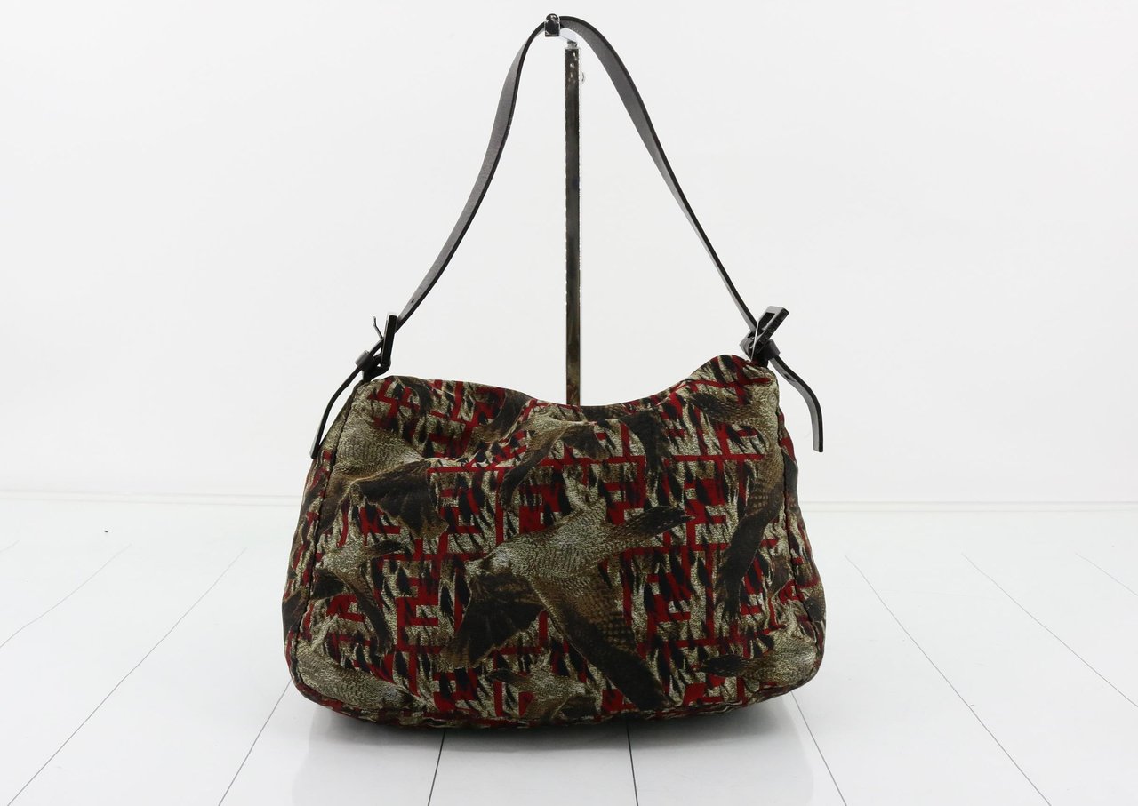 Fendi Mamma Baguette Canvas motif Bird medium Divers