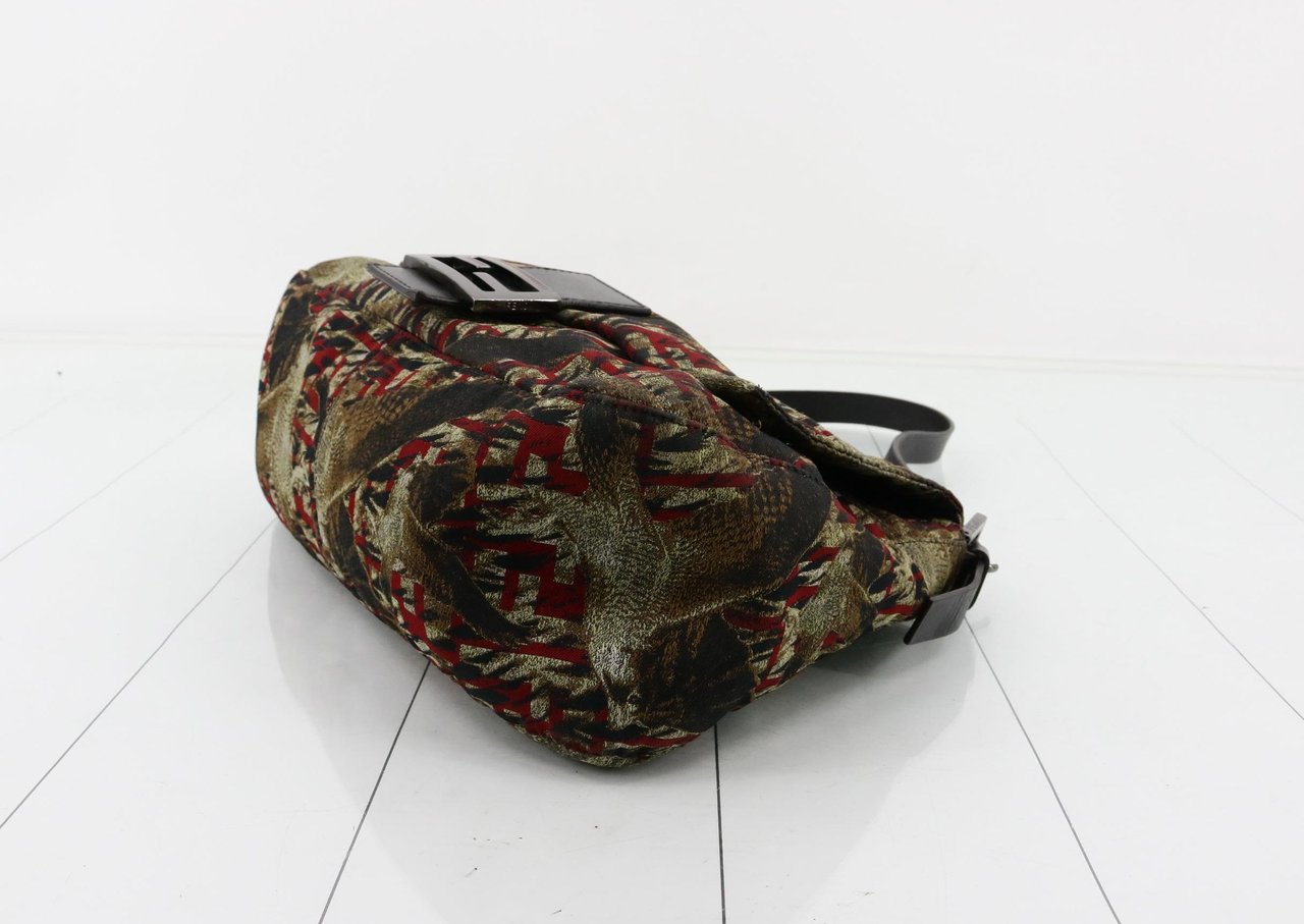 Fendi Mamma Baguette Canvas motif Bird medium Divers