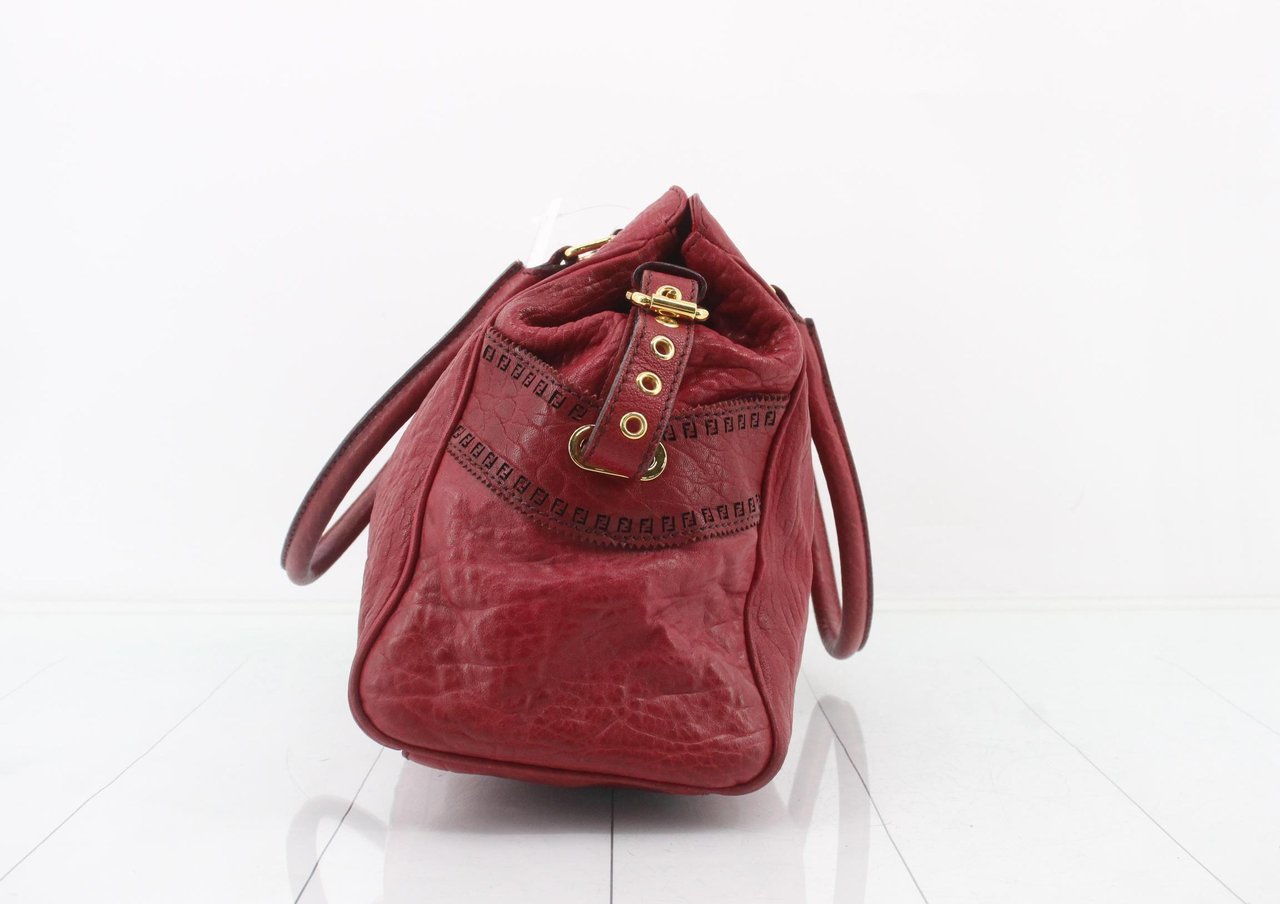 Fendi Sac Etniko Leather Rood