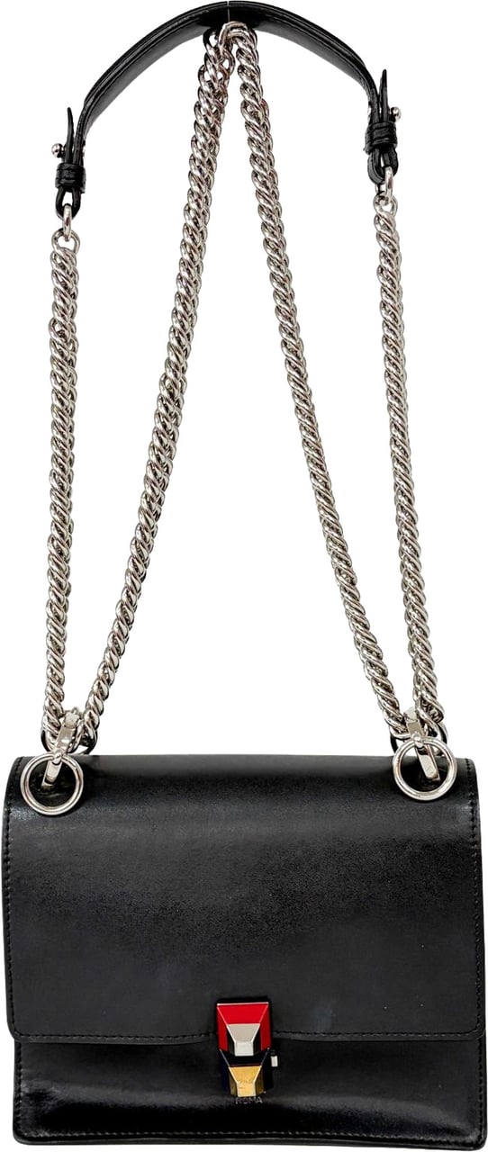 Fendi Fendi Kan I Bag Leather Small Zwart