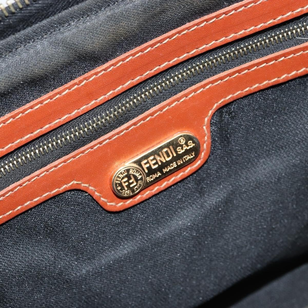 Fendi Vintage Pequin Convertible Boston Bag Coated Canvas Mini Bruin