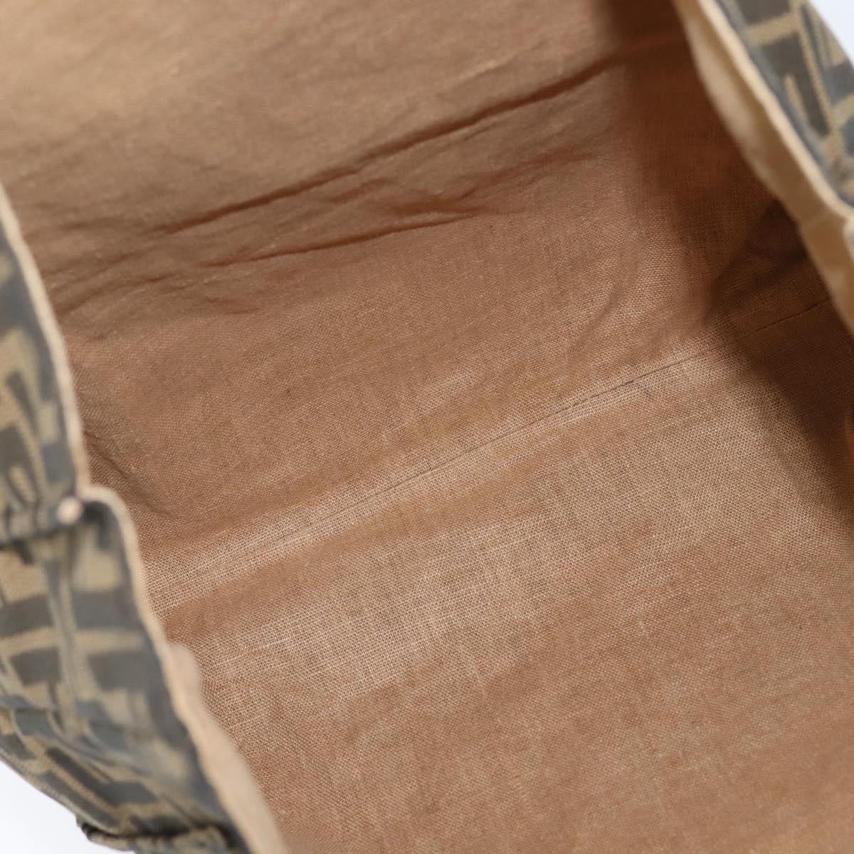 Fendi Fendi Open Shopping Tote Zucca Canvas Tall Bruin