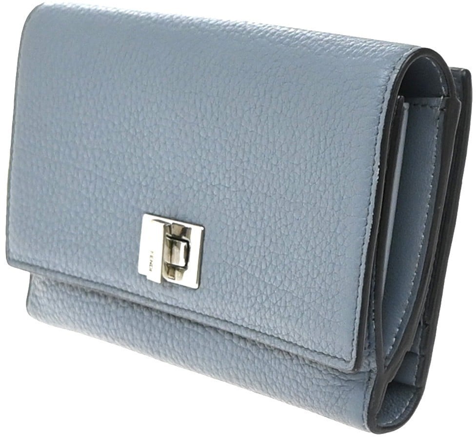Fendi Peekaboo Leather Long Blauw