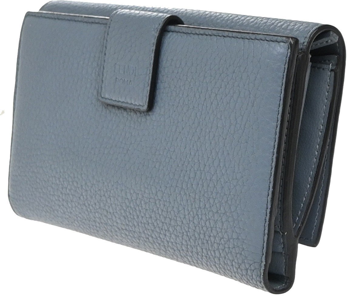 Fendi Peekaboo Leather Long Blauw