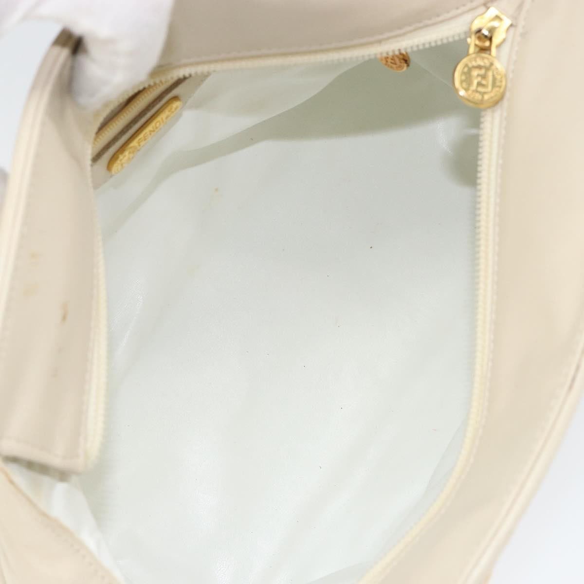 Fendi Fendi Wave Stitch Handbag Leather Beige