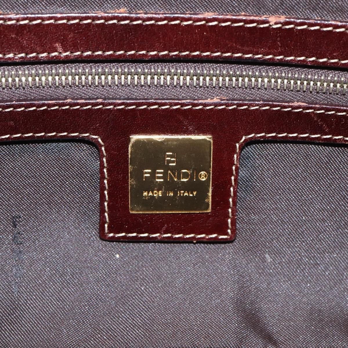 Fendi Fendi Vintage FF Buckle Curved Hobo Zucchino Coated Canvas Small Bruin
