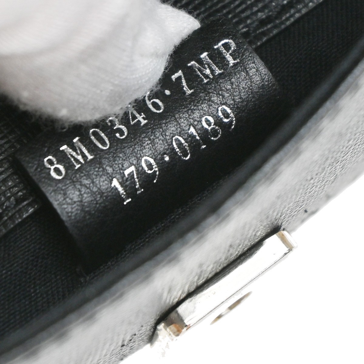 Fendi Fendi Karlito Wallet on Chain Studded Saffiano Leather Zwart