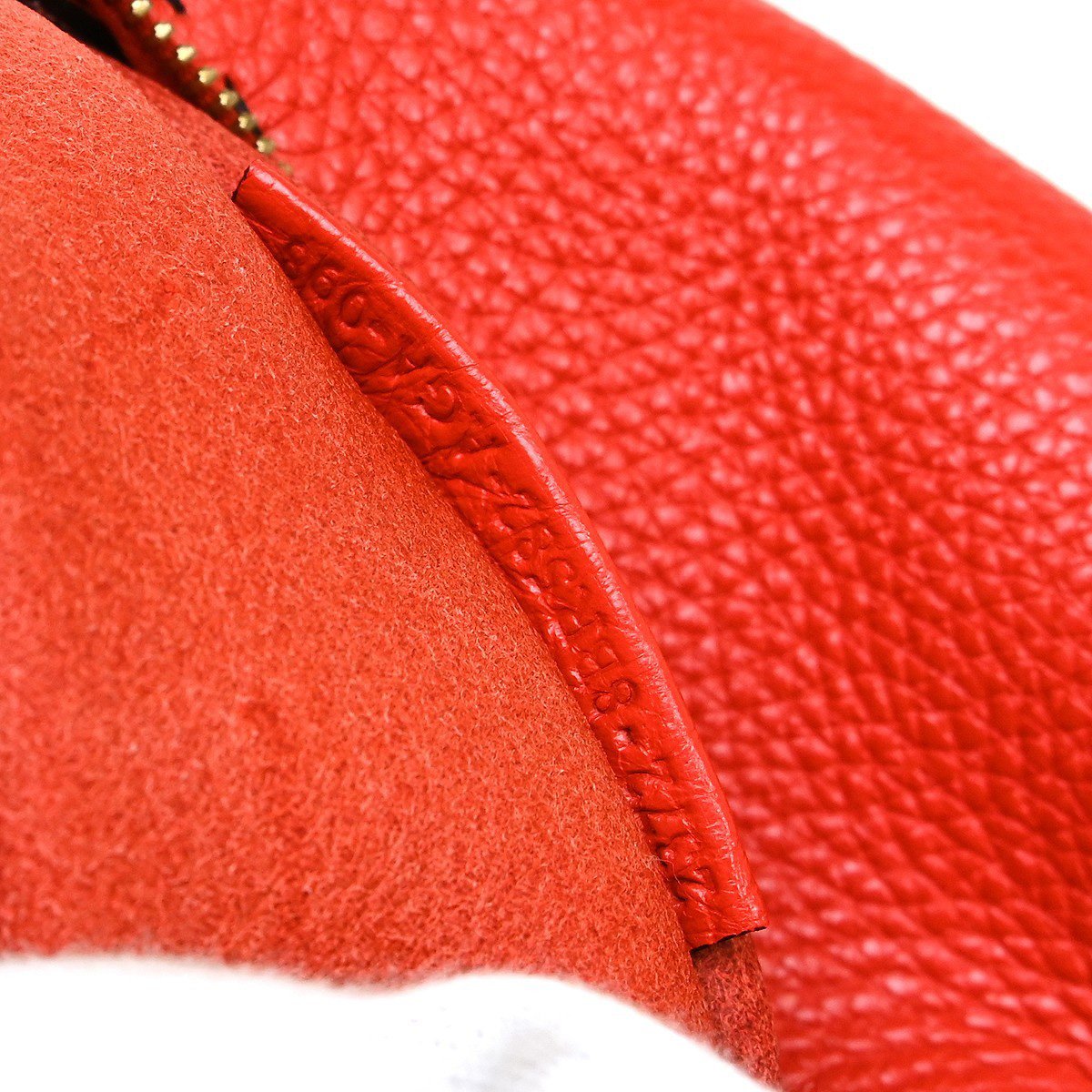 Fendi Selleria Logo Hobo Leather Large Rood
