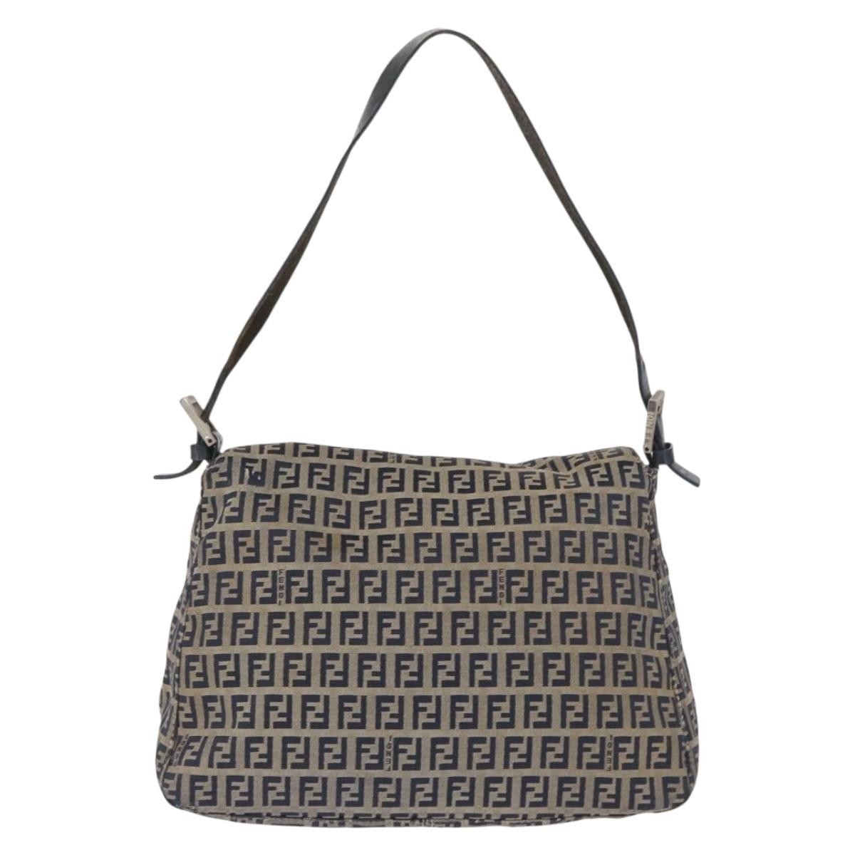 Fendi Fendi Mama Forever Bag Zucchino Canvas Mini Navy