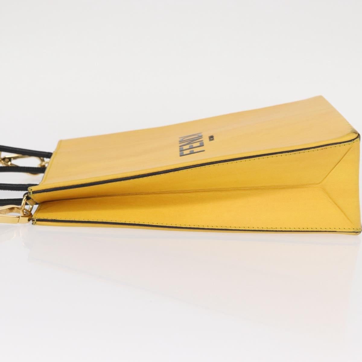 Fendi Fendi Pack Shopping Tote Leather Small Geel