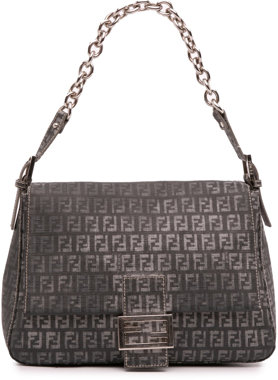 Fendi Zucchino Spalmati Chain Mamma Forever Grijs