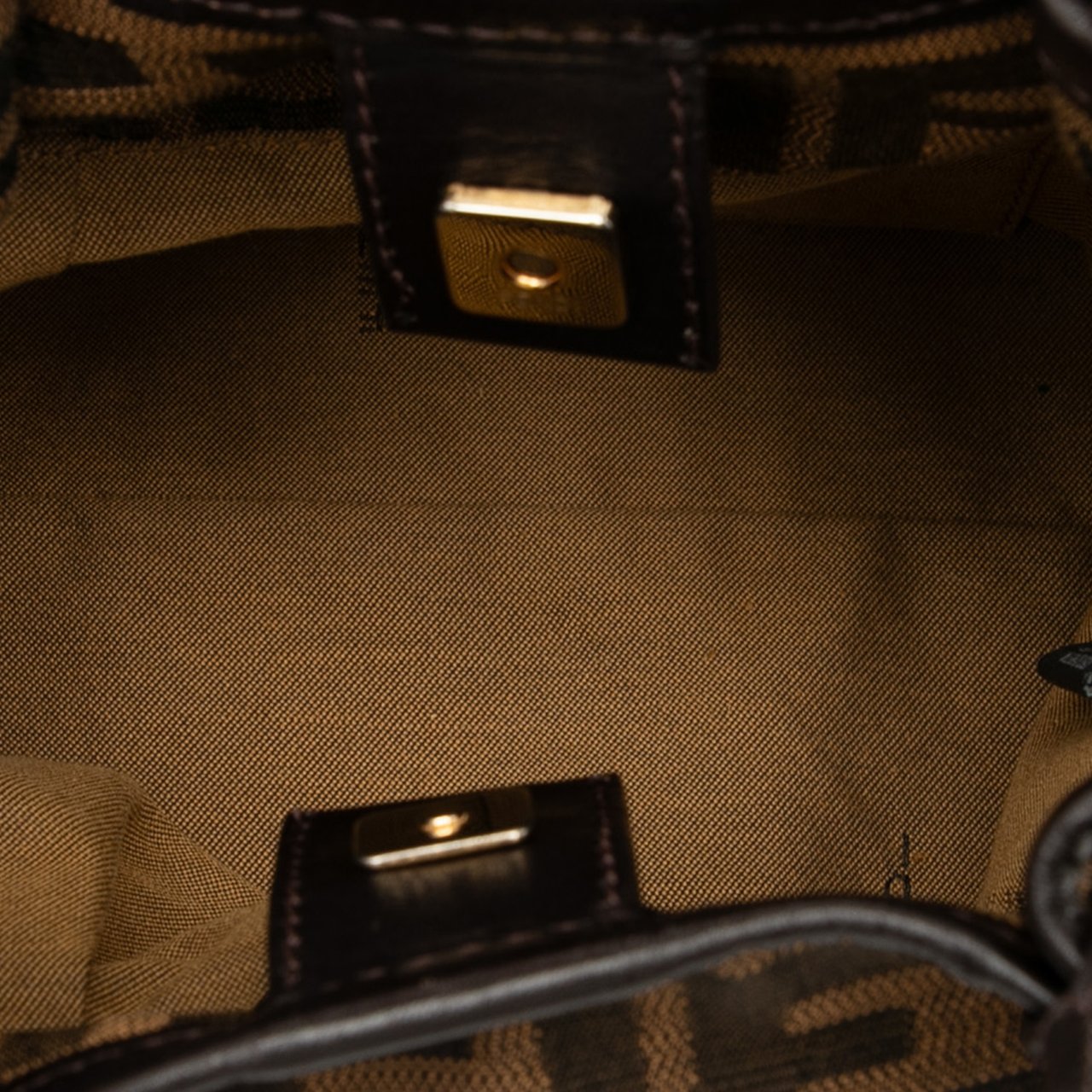 Fendi Mini Zucca Canvas Chef Handbag Bruin