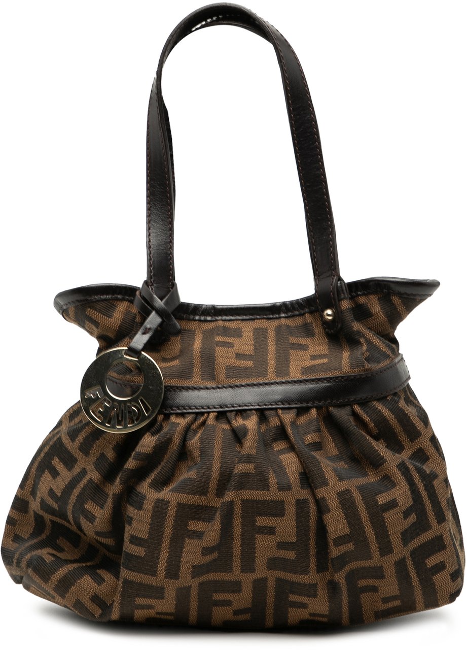 Fendi Mini Zucca Canvas Chef Handbag Bruin