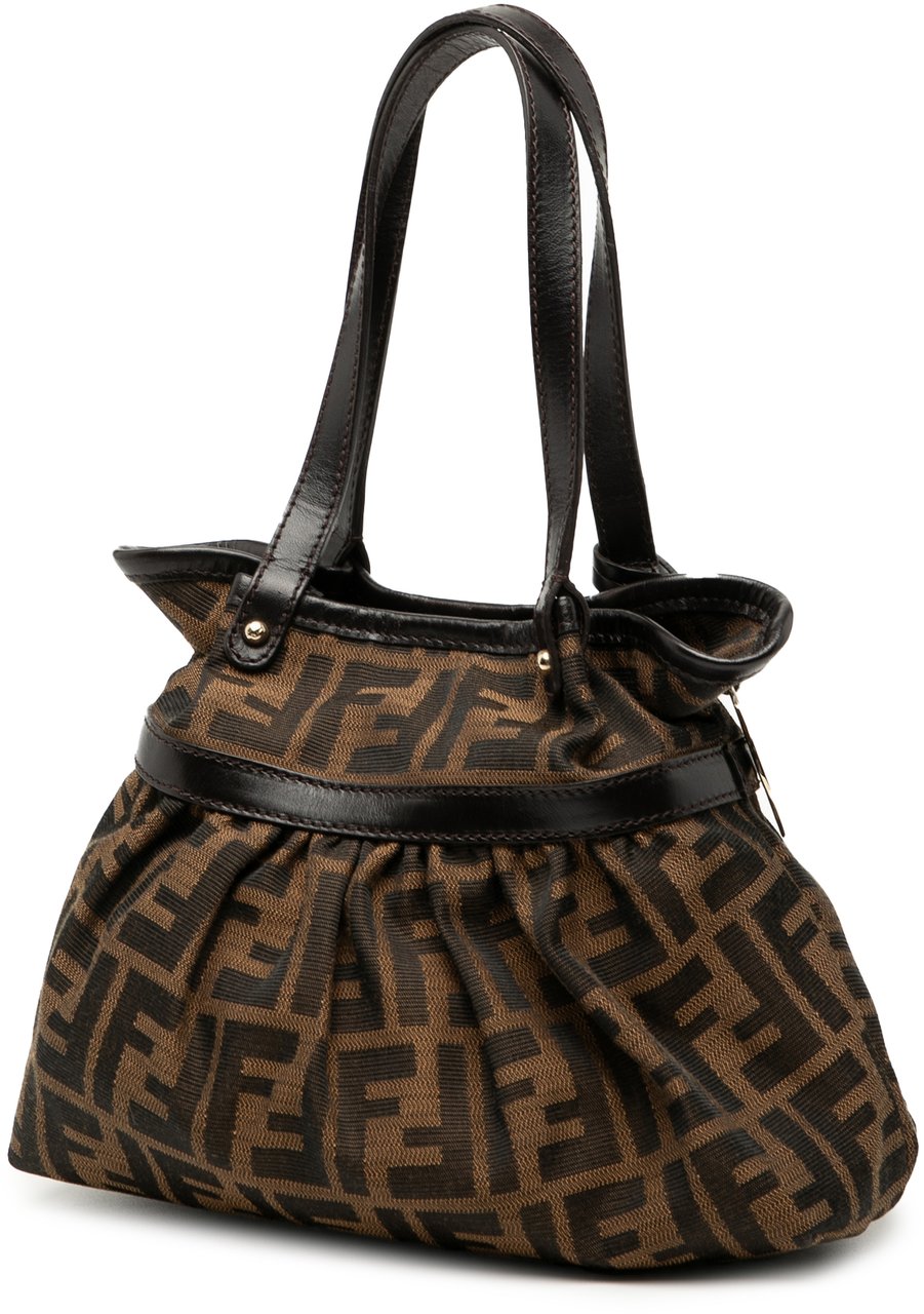 Fendi Mini Zucca Canvas Chef Handbag Bruin