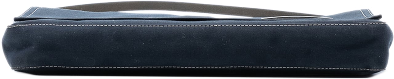 Fendi Canvas FF Marble Baguette Shoulder Bag Blauw