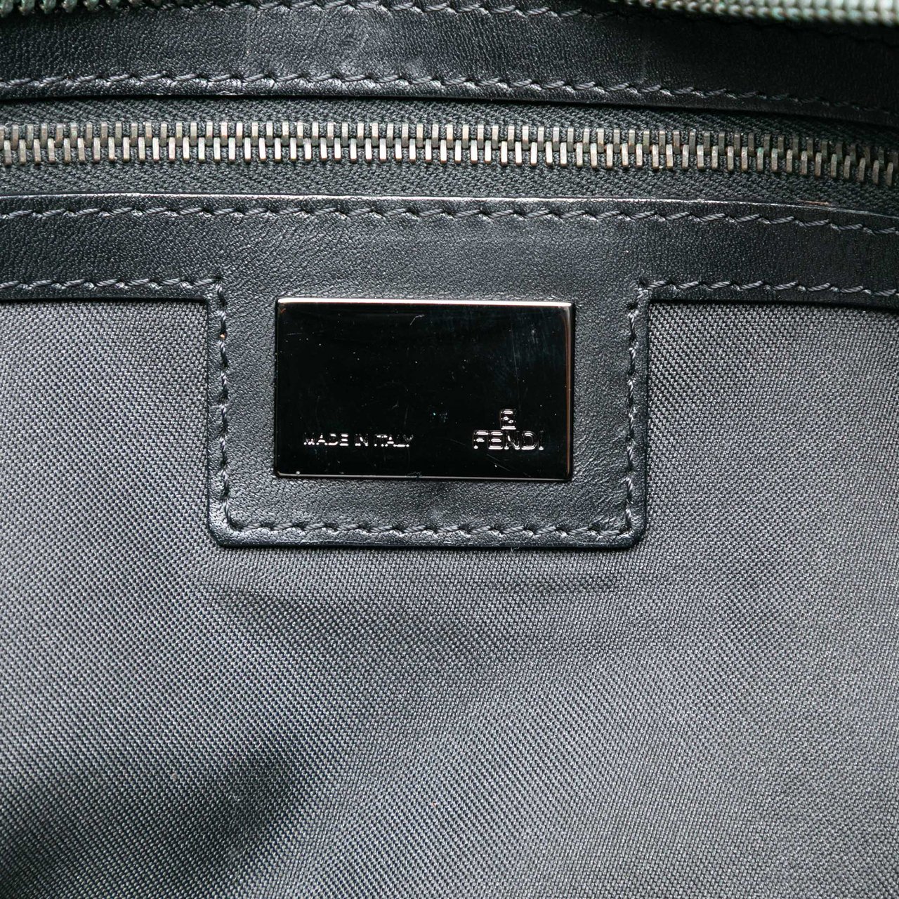 Fendi Zucchino Canvas Satchel Zwart