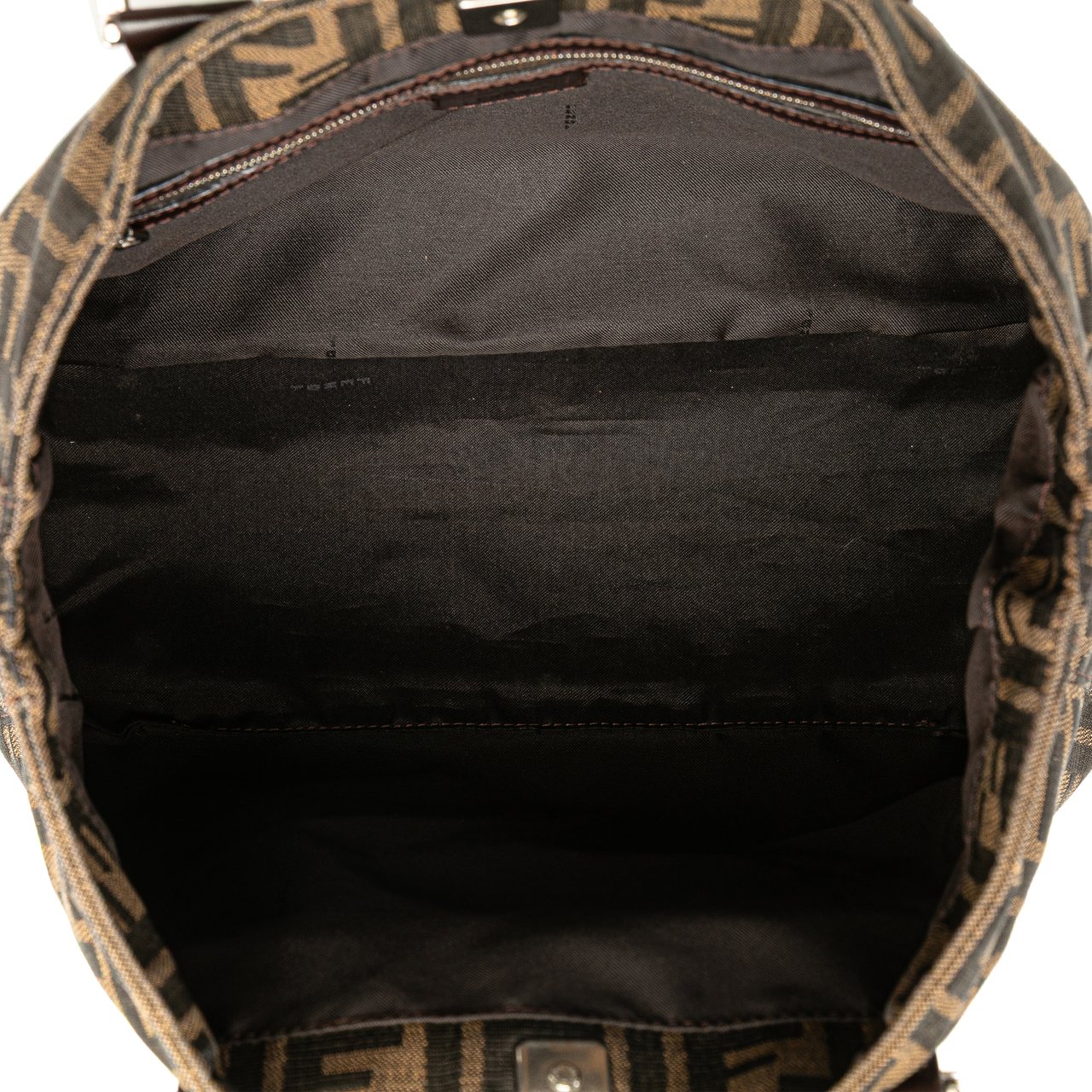 Fendi Small Zucca Canvas Twins Tote Bruin