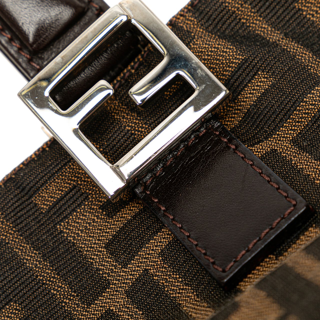 Fendi Small Zucca Canvas Twins Tote Bruin