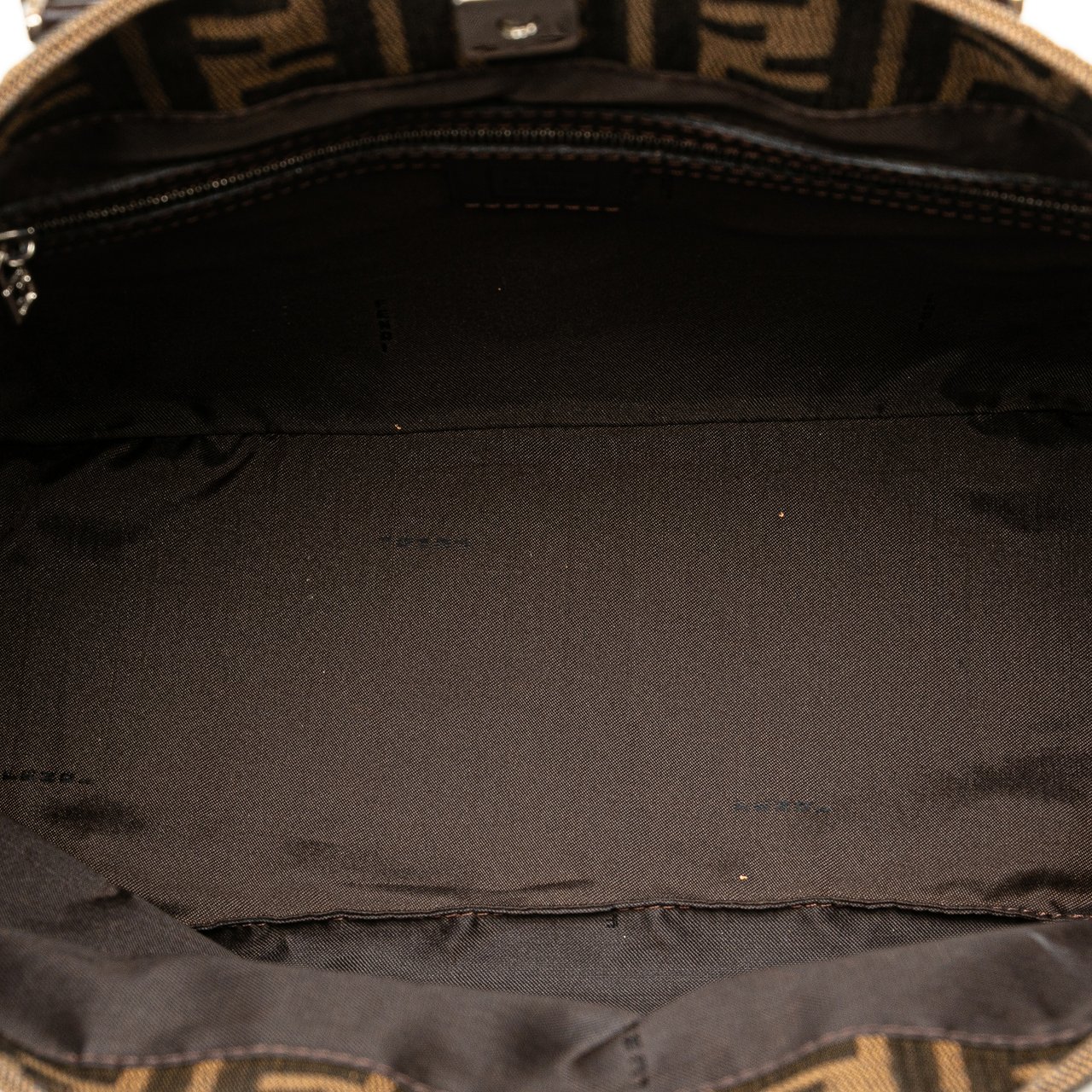 Fendi Small Zucca Canvas Twins Tote Bruin