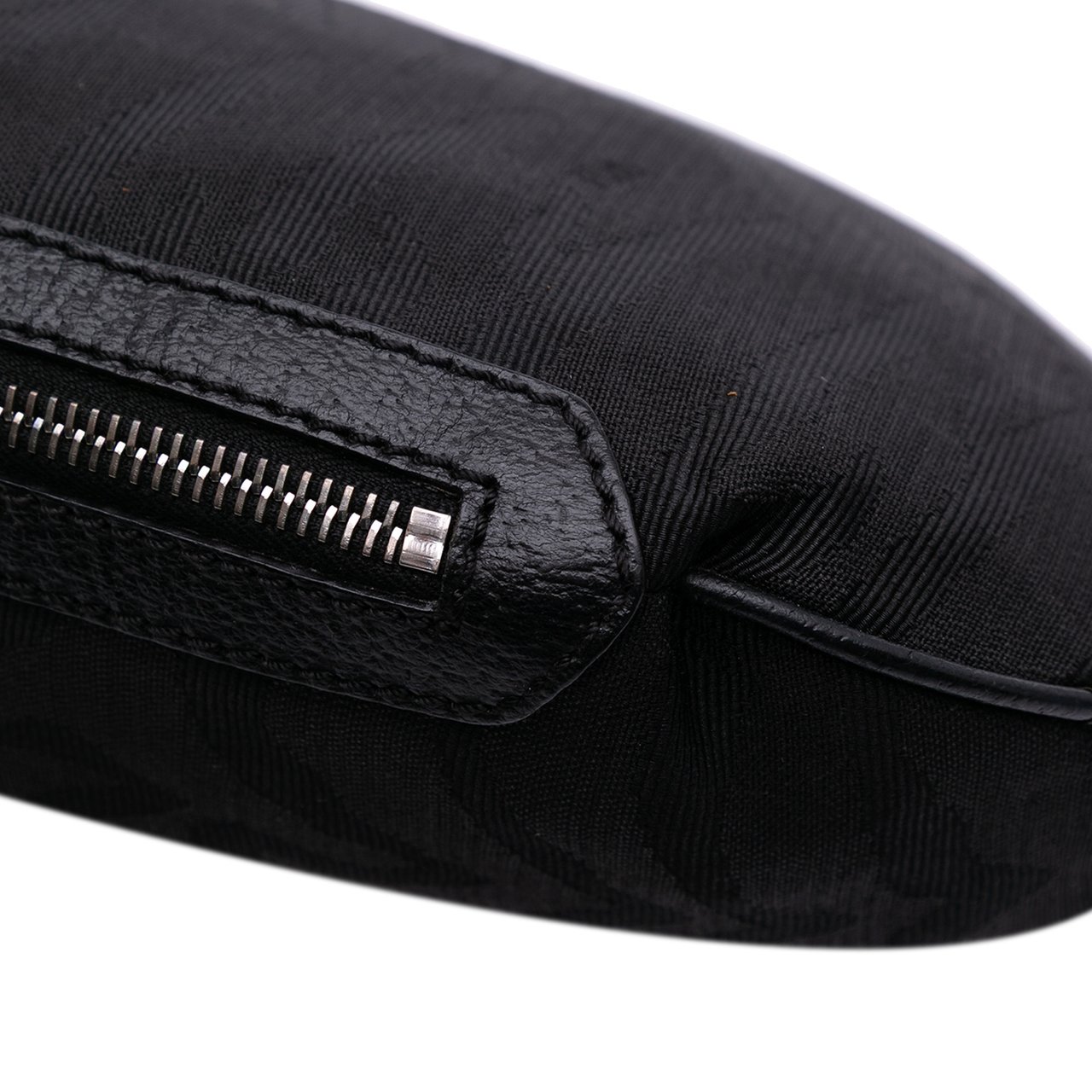 Fendi Zebra Print Canvas Oyster Hobo Zwart