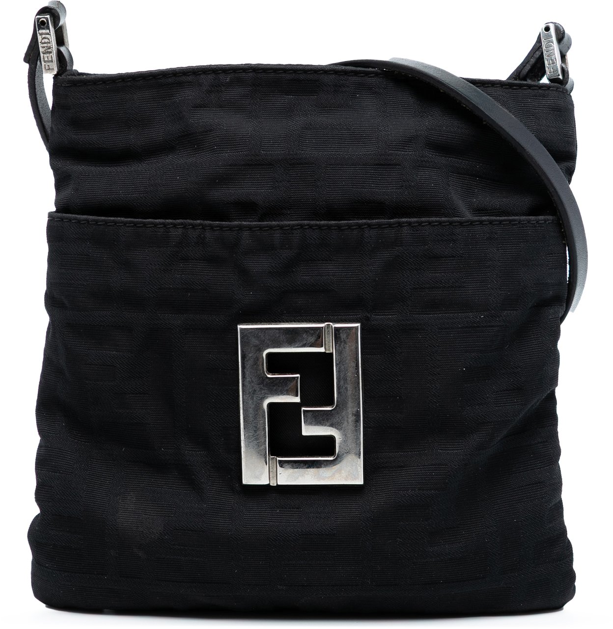 Fendi Zucca Canvas Crossbody Zwart