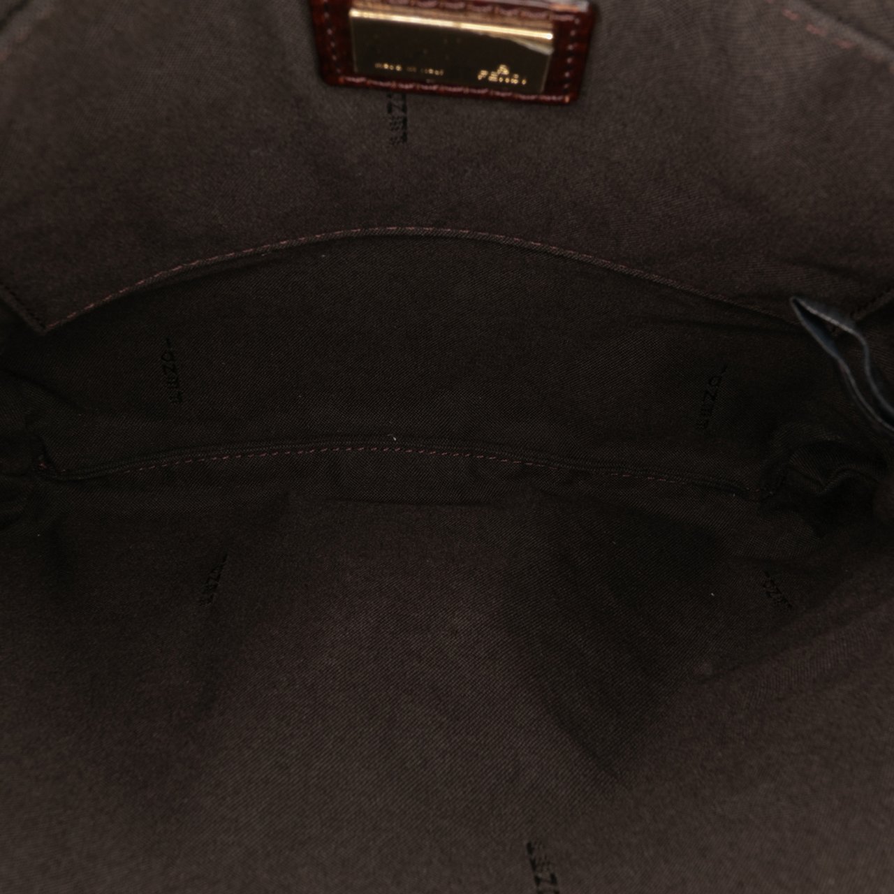 Fendi Zucchino Canvas Crossbody Bruin