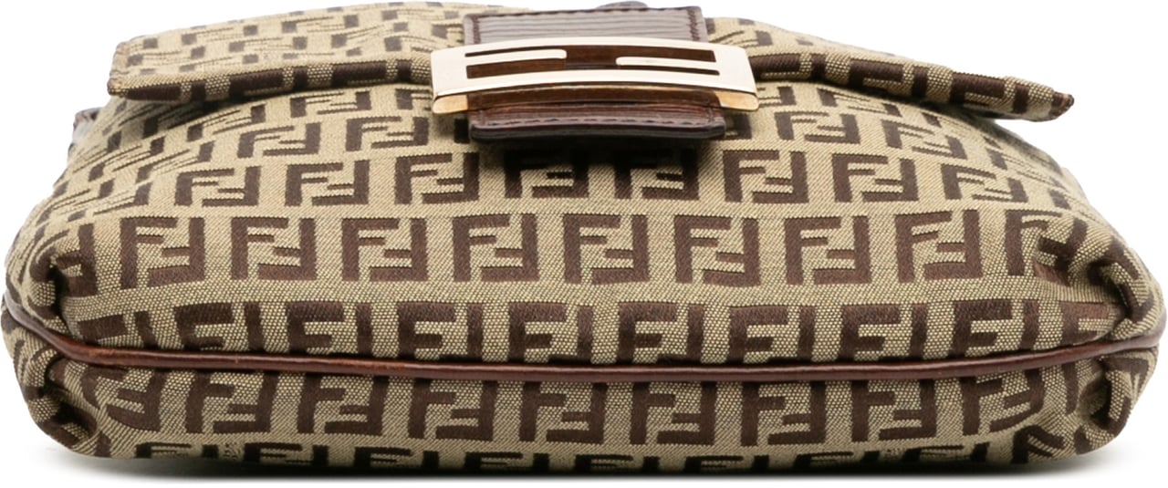 Fendi Zucchino Canvas Crossbody Bruin