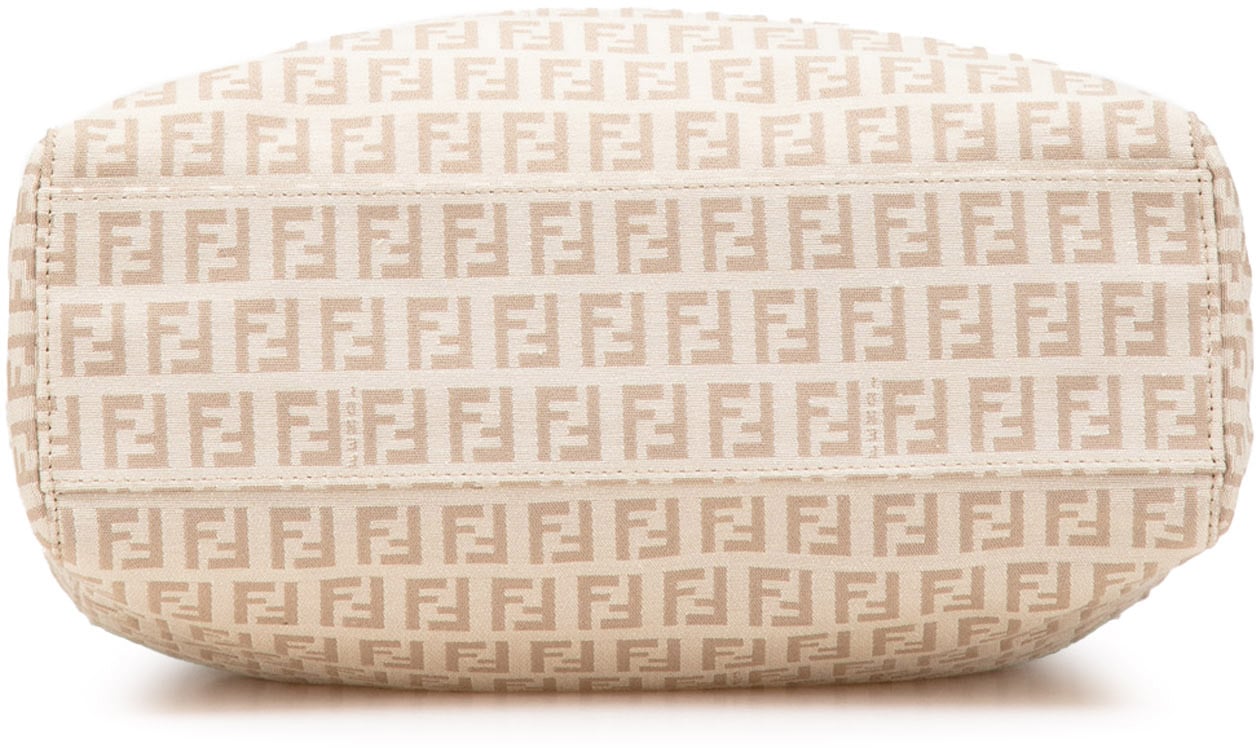 Fendi Zucchino Canvas Tote Bruin