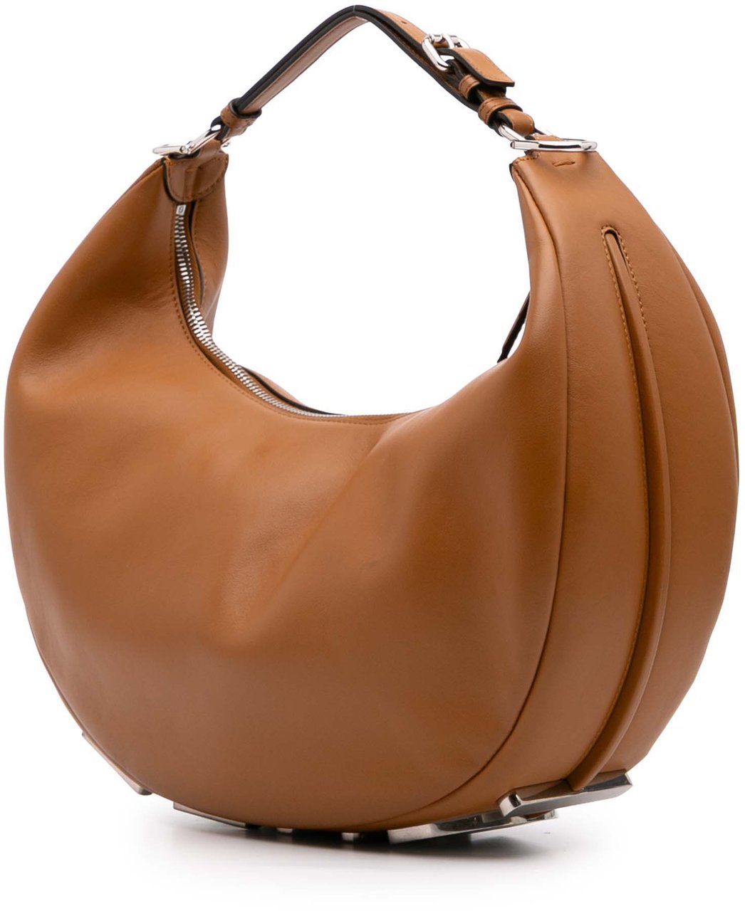 Fendi Medium Leather Fendigraphy Hobo Bruin