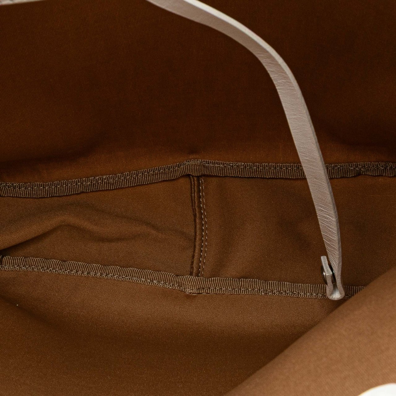 Fendi Zucchino Canvas Tote Bruin