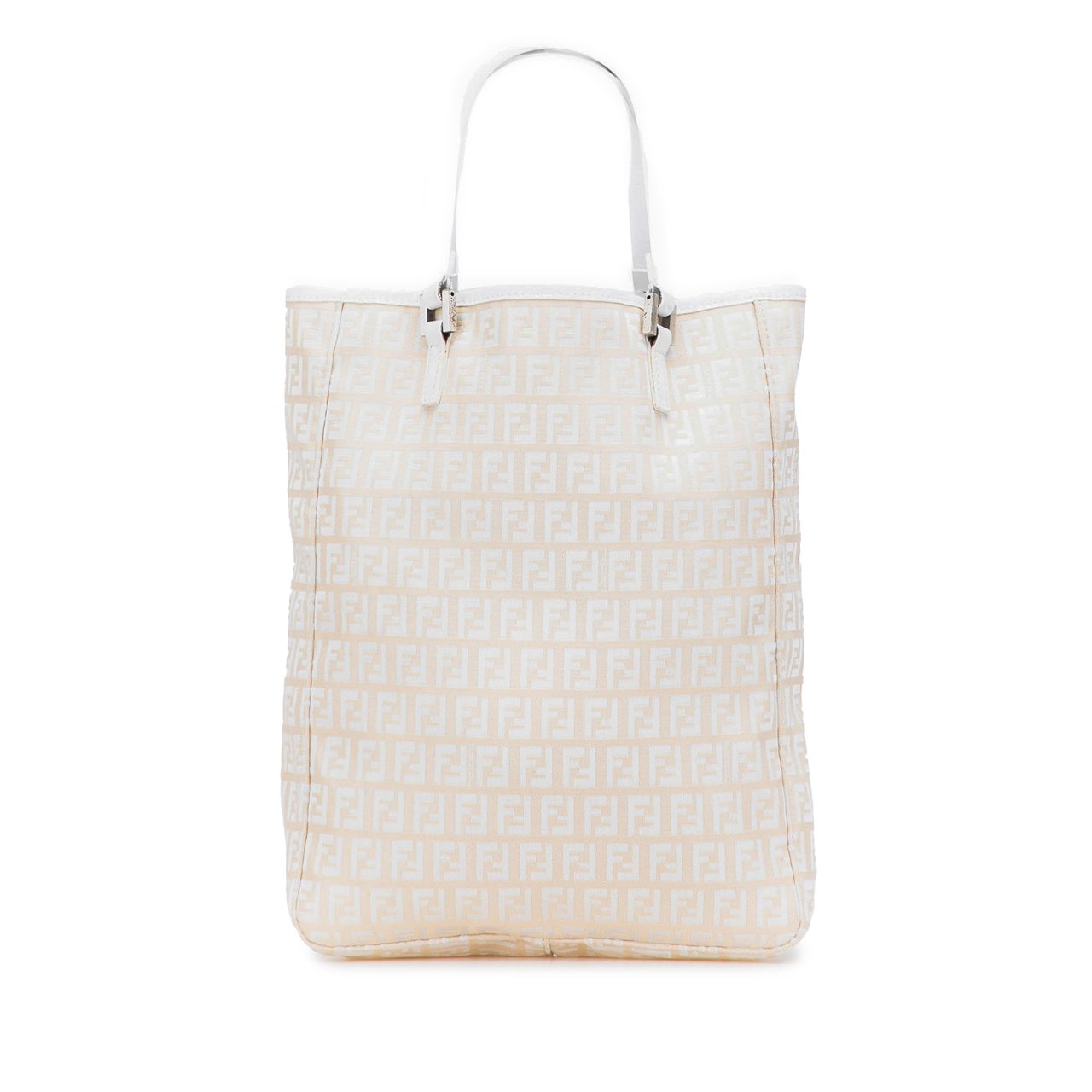 Fendi Zucchino Canvas Tote Bruin