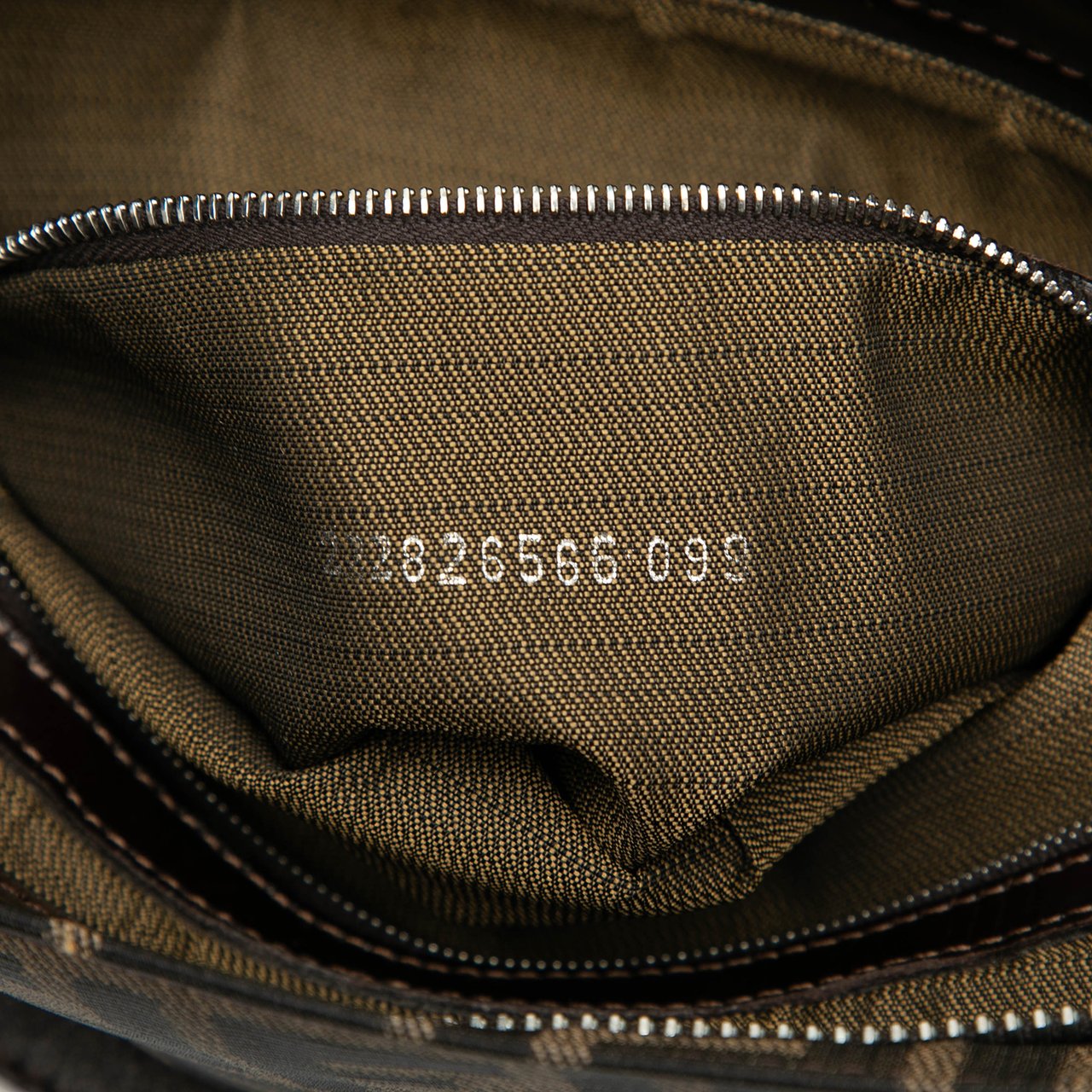 Fendi Zucca Canvas Shoulder Bag Bruin