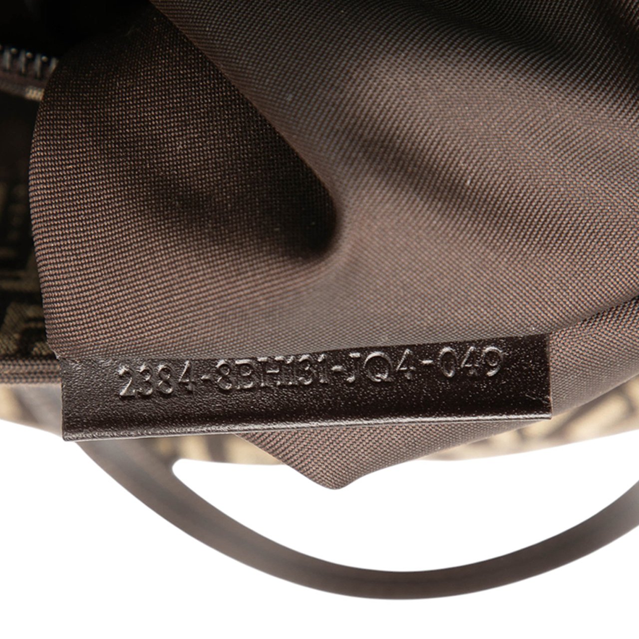 Fendi Zucchino Canvas Tote Bruin
