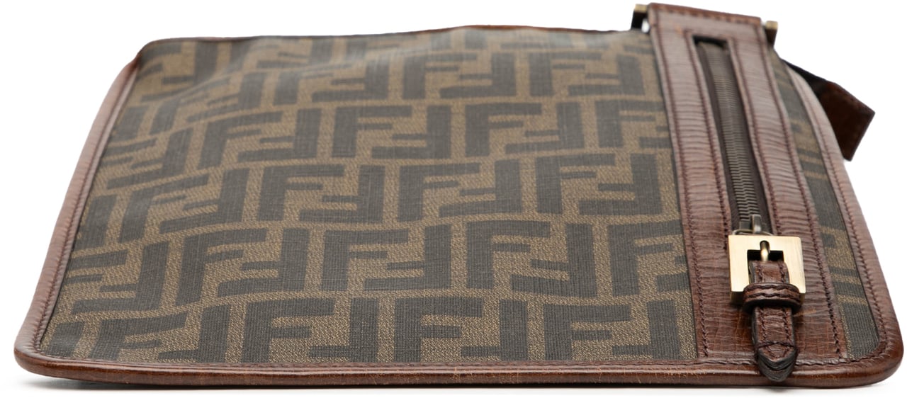 Fendi Zucca Coated Canvas Crossbody Bruin