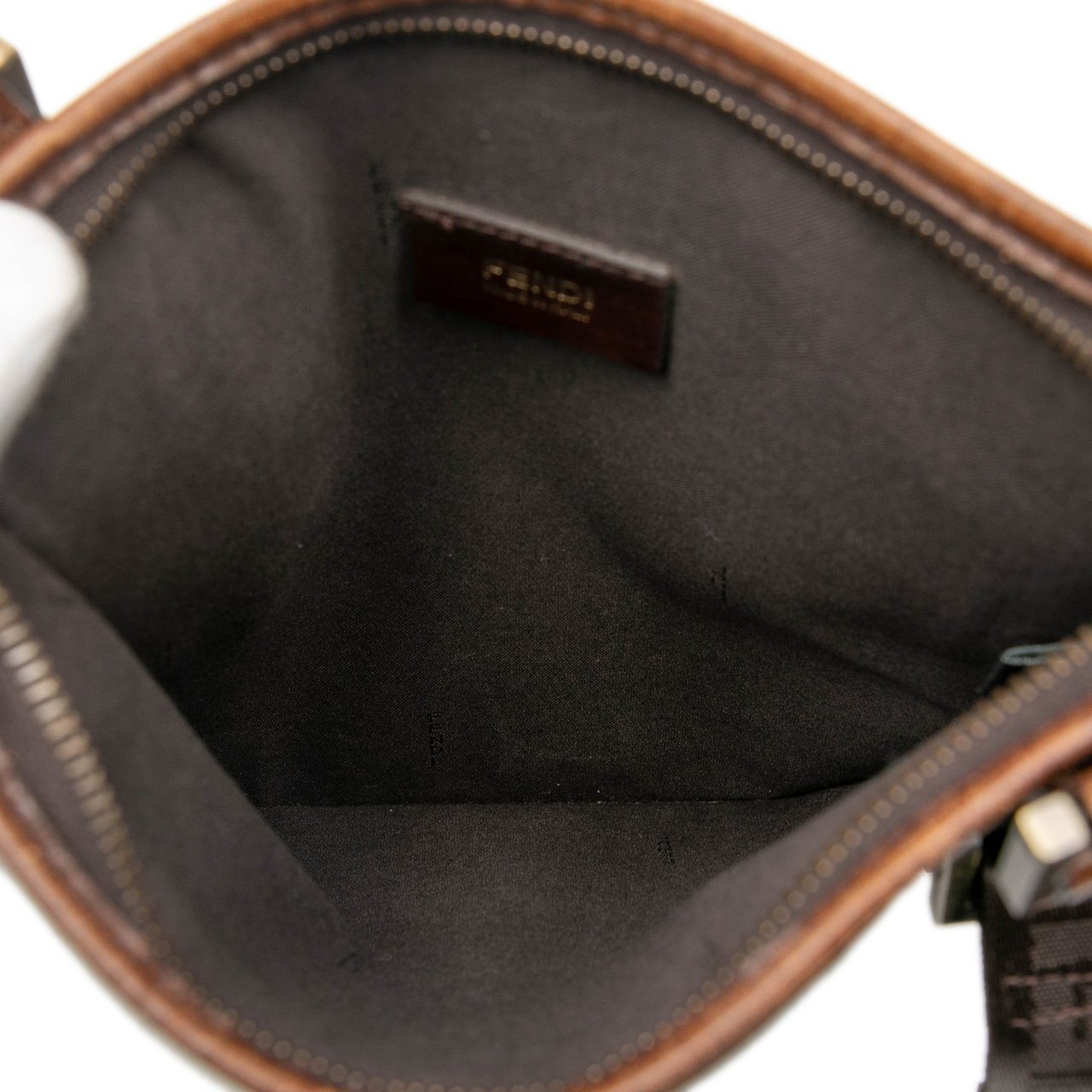 Fendi Zucca Coated Canvas Crossbody Bruin