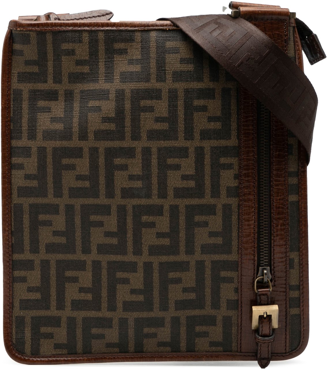 Fendi Zucca Coated Canvas Crossbody Bruin