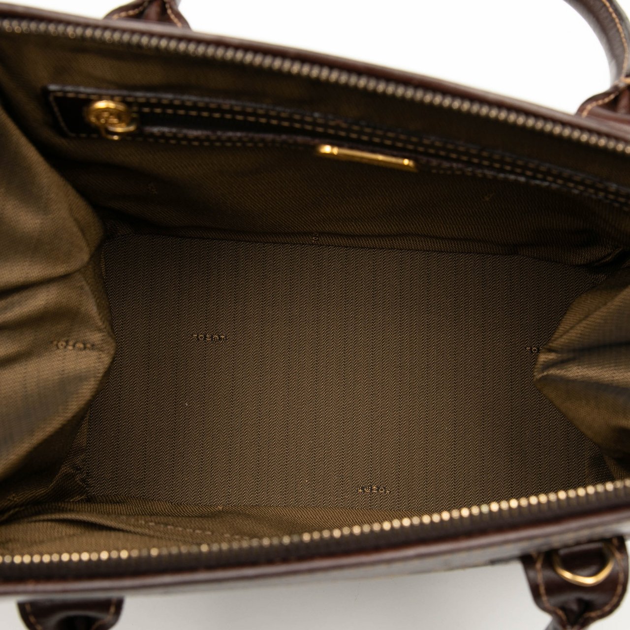 Fendi Zucca Canvas Satchel Bruin